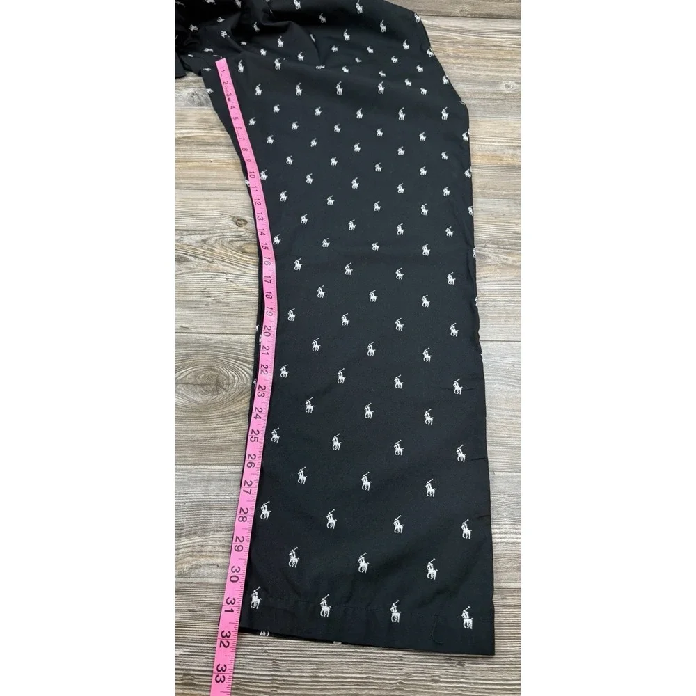 Polo Ralph Lauren Pajama Pants Bottom Mens 1XT (38x32) Black AOP Pony Logo‎